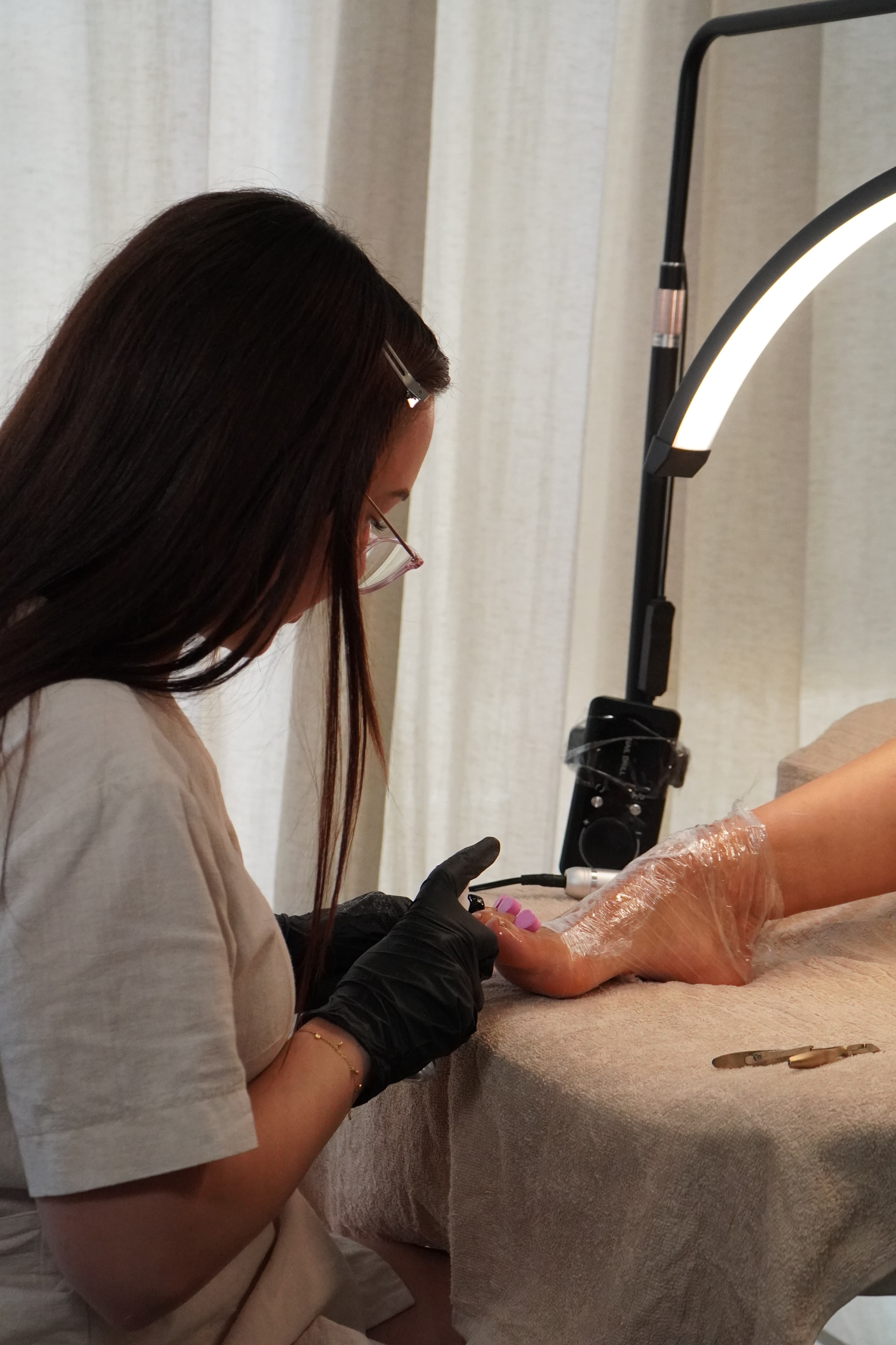 Dry Russian pedicure at Doll Nails